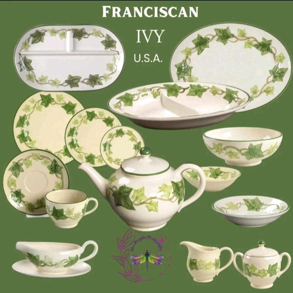 MCM 50s Wilendur Green Ivy Leaves On White Color Fast Cotton Tablecloth Topper
